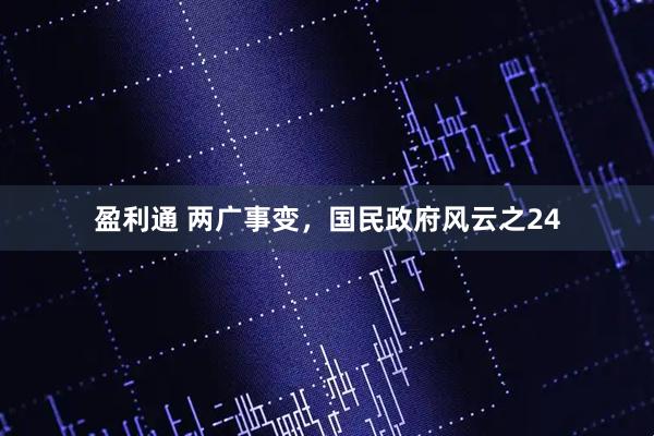 盈利通 两广事变，国民政府风云之24
